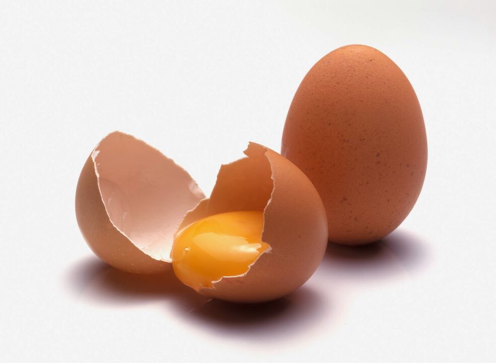 पुरुष शक्ति के लिए मुर्गी के अंडे